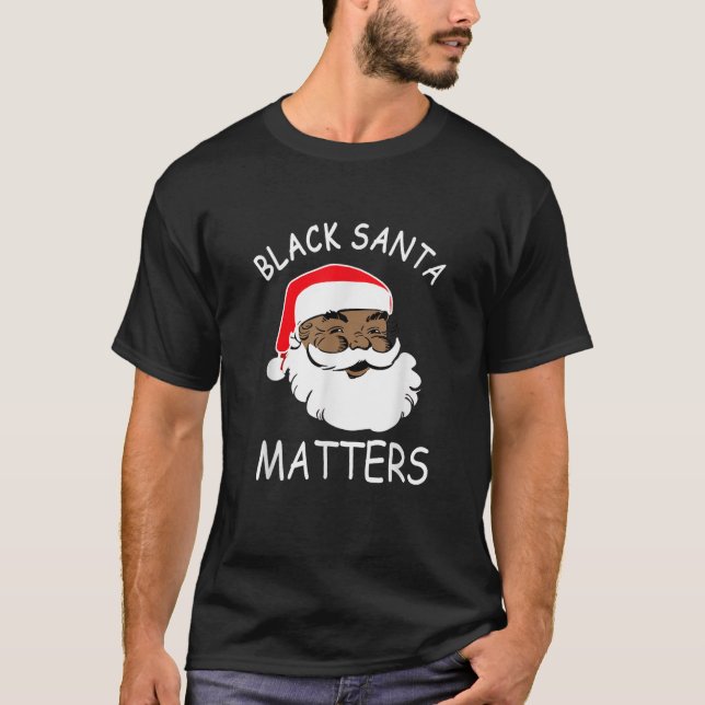 Camiseta African American Santa Black Matters Christmas Paj (Frente)