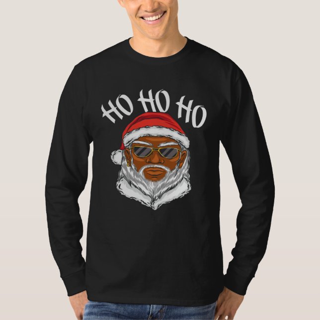 Camiseta African American Santa Claus Black Father Christma (Frente)