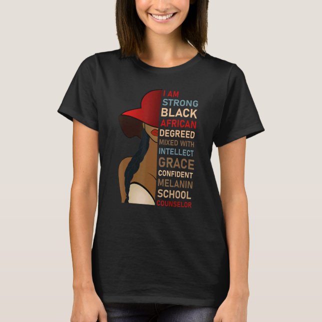Camiseta African American School Counselor Appreciation (Frente)