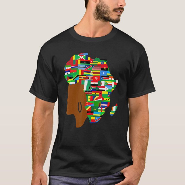 Camiseta African Black Queen Map Of Africa Black History Wo (Frente)