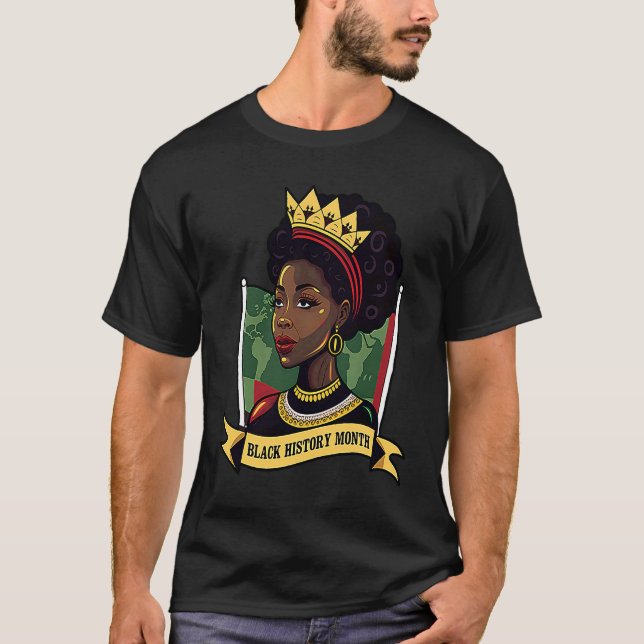 Camiseta African Continent Black History  2 (Frente)