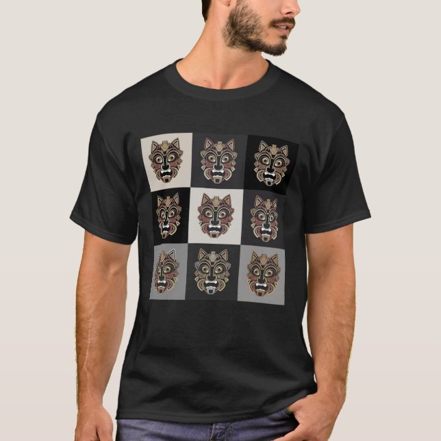 Camiseta African Ethnic Art Pattern (Frente)