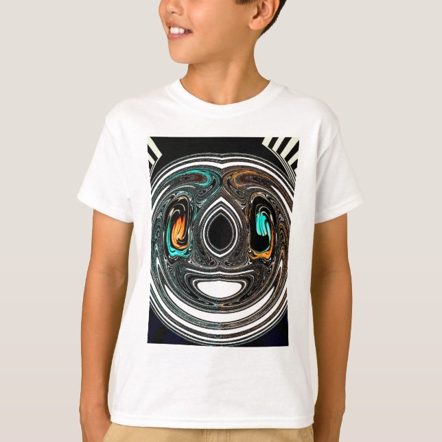 Camiseta African Ethnic Doodle Zebra texturou Art Impressão (Frente)