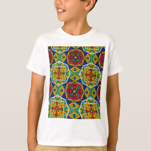 Camiseta African Geometric Mosaic Ankole Style Textile Prin