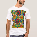 Camiseta African Geometric Mosaic Ankole Style Textile Prin<br><div class="desc">Elevate your space with this vibrant African geometric mosaic textile print, inspired by the intricate traditional Ankole style. This dynamic pattern features a captivating array of repeating geometric forms, including interlocking octagons, diamonds, and squares, all adorned with smaller, detailed motifs in a rich palette of deep red, electric blue, forest...</div>