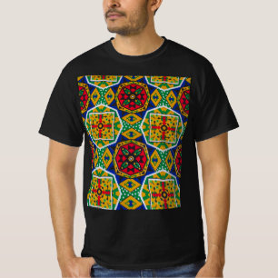 Camiseta African Geometric Mosaic Ankole Style Textile Prin