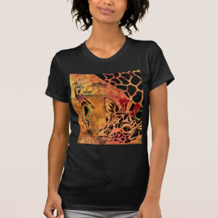 Camiseta African Girl and Giraffe - Amigos - Desenho de Art