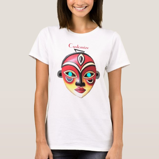 Camiseta African Girl Face Mask Thunder_Cove  (Frente)