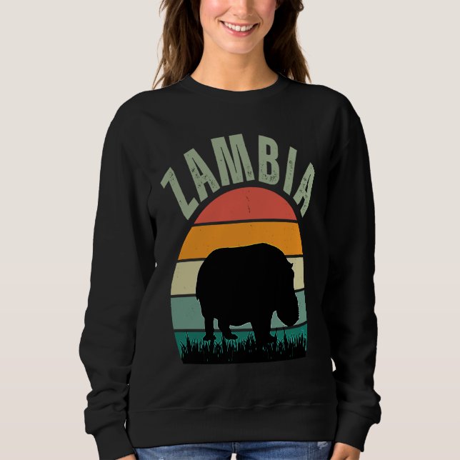 Camiseta African Hippos in Zambia, Hippopotamus Safari (Frente)