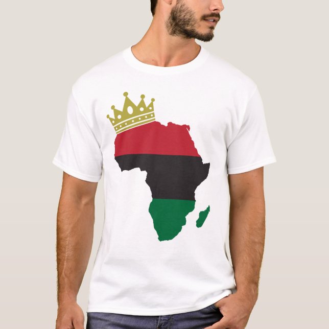 Camiseta African King Queen African Flag (Frente)