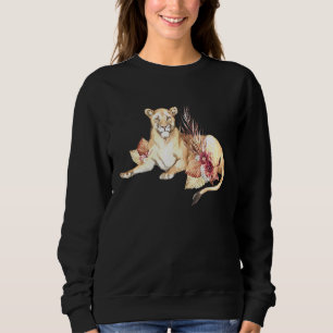 Camiseta African Lioness I Savannah Wilflower I Watercolo