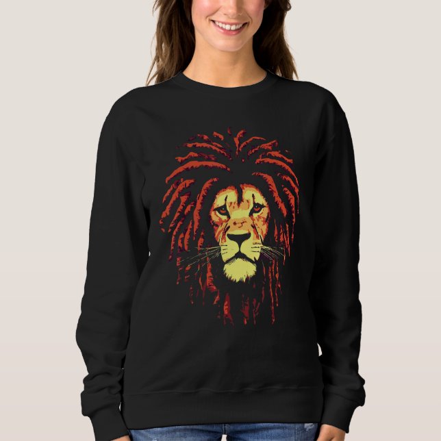 Camiseta African Male Lion  Dreadlock Rasta Hair Safari Cul (Frente)