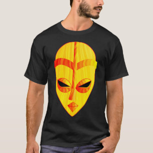 Camiseta African Mask Art American Gift Linda Black Hi