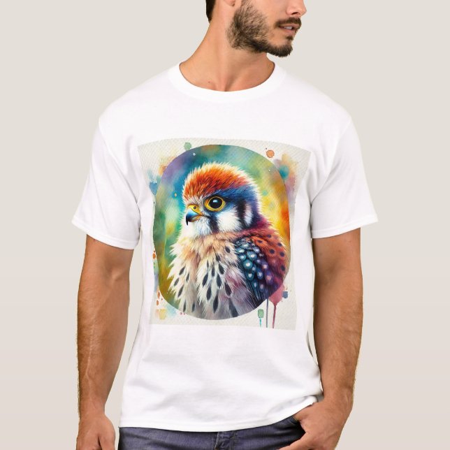 Camiseta African Pygmy Falcon 070724AREF123 - Watercolor (Frente)