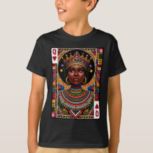 Camiseta African Queen Card Melanin Black Pride Blm Junetee