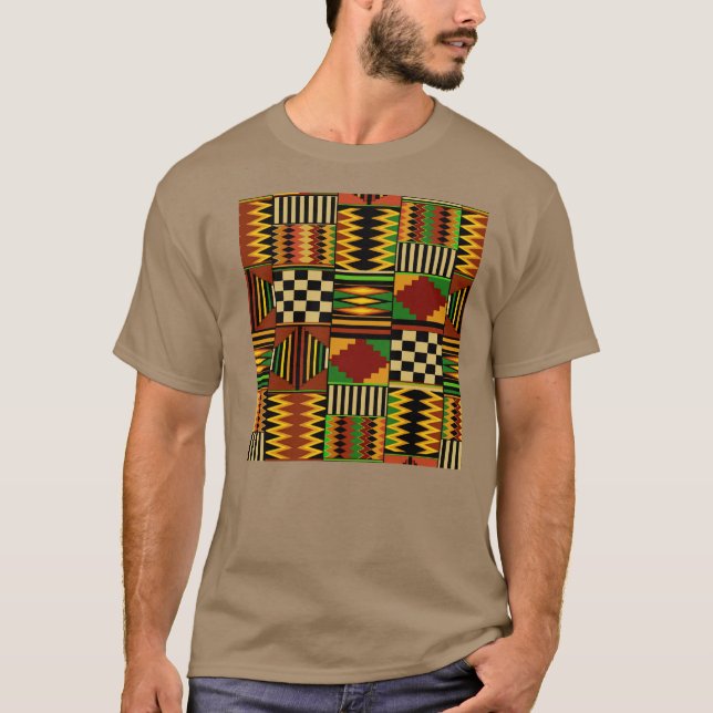 Camiseta African Royal Kente Cloth Design (Frente)