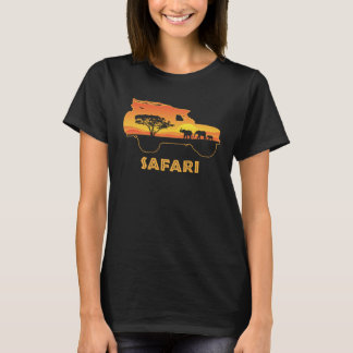 Camiseta African Safari Park Vehicle Elephant Family Vintag