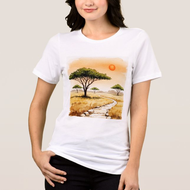 Camiseta African savannah landscape (Frente)