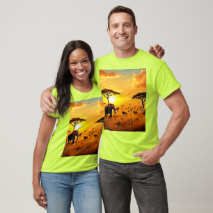 Camiseta African Sunset Safari Majestade Design