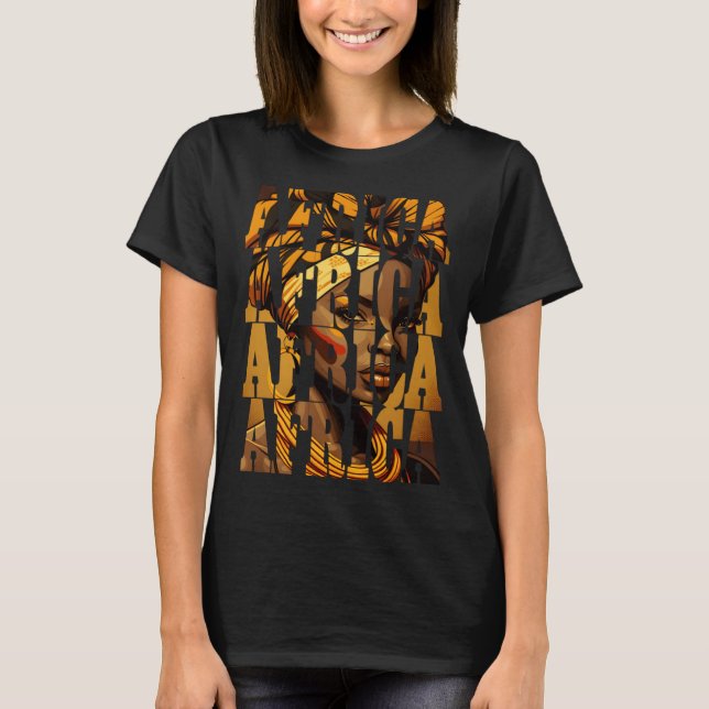 Camiseta African woman Black History Month Africa  1 (Frente)