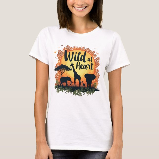 Camiseta africana da vida selvagem (Frente)