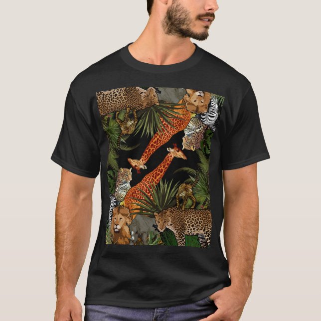Camiseta africana para a vida selvagem (Frente)