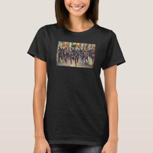 Camiseta Africano Celebrando Tambores Jogando Tambores Colo