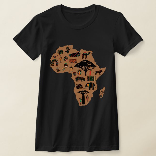 Camiseta Africano orgulhoso (Postura )