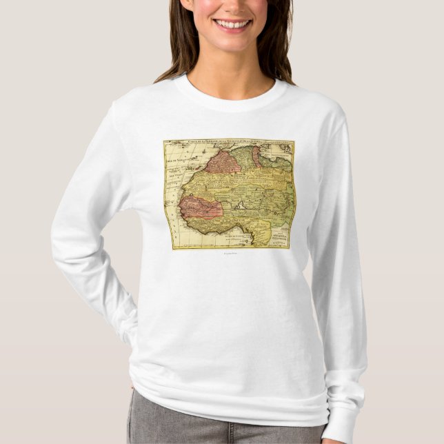 Camiseta AfricaPanoramic ocidental MapWestern África 2 (Frente)