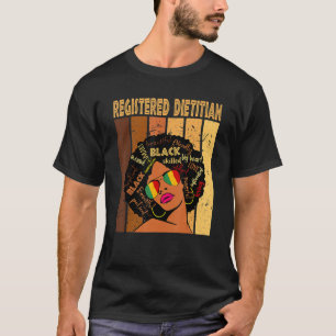 Camiseta Afro-Afro-Afro-Americano Registrado - negro H
