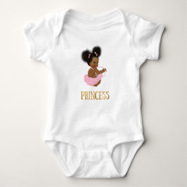Camiseta Afro-Americana Vintage Baby Girl One