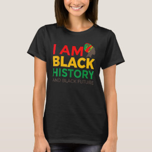 Camiseta Afro-Americano Afrocêntrico Eu Sou a História Negr