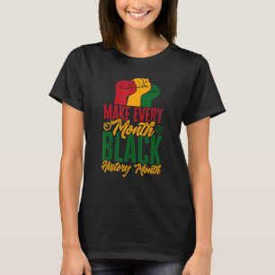 Camiseta Afro-americano faz todo mês história negra