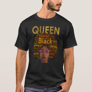 Camiseta Afro-Americano Negro Rainha Natural Mãe-Mãe