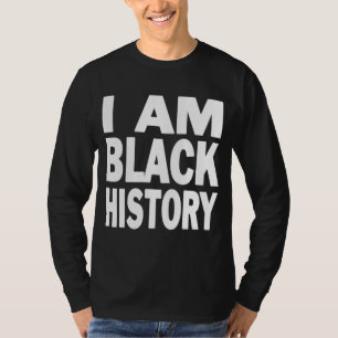 Camiseta Afro-americanos Herança Mês Afro I é Negro H