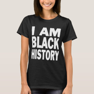 Camiseta Afro-americanos Herança Mês Afro I é Negro H