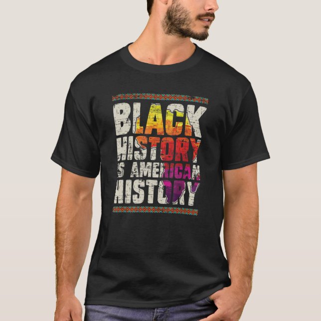 Camiseta Afro-americanos negros orgulham-se dele (Frente)