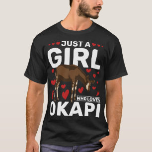 Camiseta Afro Animal Safari Apenas Uma Menina Que Ama Okapi