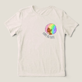 Camiseta afro arco-íris amor LGBTQ é amor orgulho garota ne