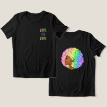 afro arco-íris amor LGBTQ é amor orgulho garota ne