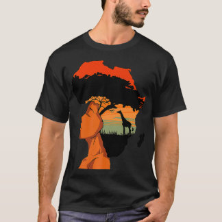 Camiseta Afro Black Hi, Orgulho da Mulher Americana African