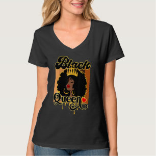 Camiseta Afro Black Melanin Queen Girl American Africano