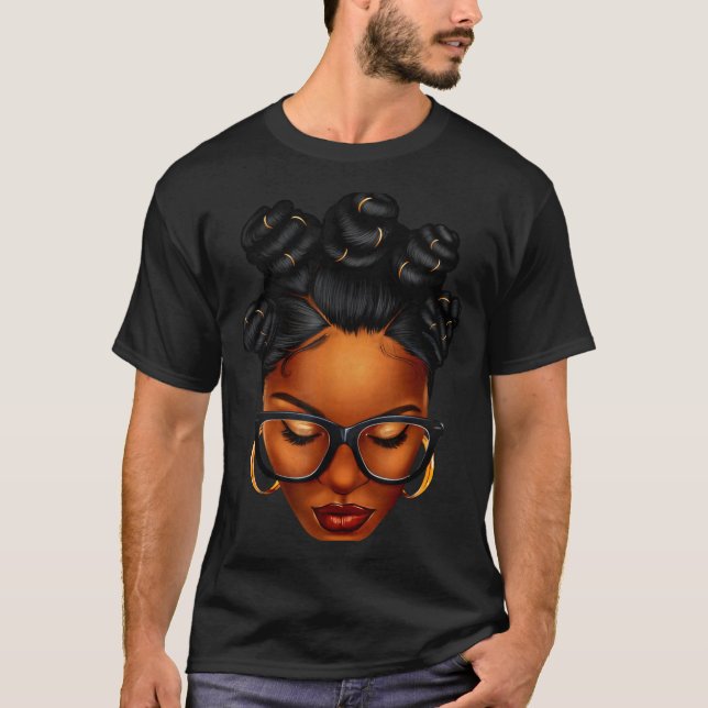 Camiseta Afro Black Woman African Black History Month Melan (Frente)