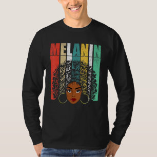 Camiseta Afro Black Women Girls Melanin T-American African