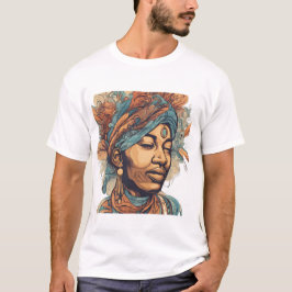 Camiseta Afro Boho Queen - Colorida Artística
