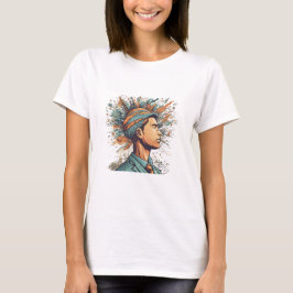 Camiseta Afro Boho Queen - Colorida Artística