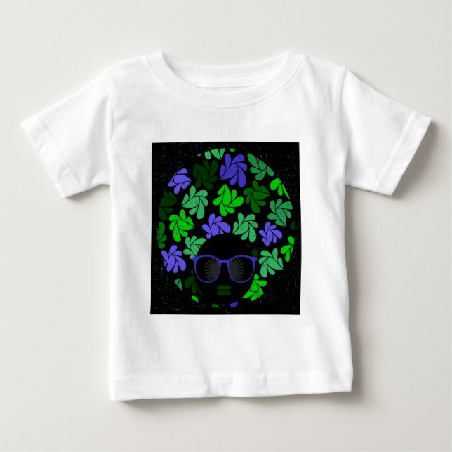 Camiseta Afro Diva Verde & Azul (Frente)