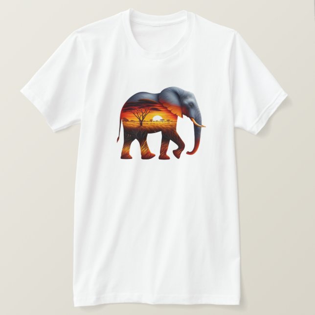 Camiseta Afro-Elefante (Frente do Design)