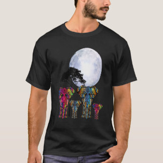 Camiseta Afro-Elefante Henna Na moda Artístico Salva A E