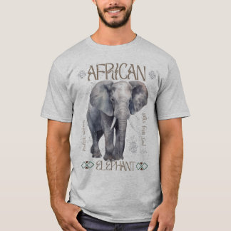 Camiseta Afro-elefante: Proteja nossa vida selvagem